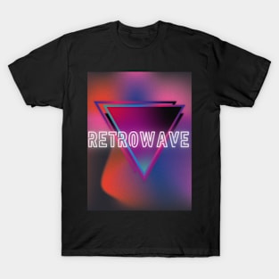 Retrowave Triangle Abstract Art T-Shirt